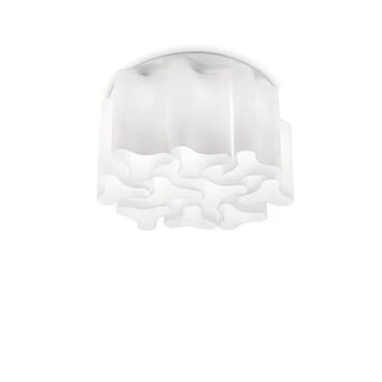 Image of Compo 10 Light Medium Ceiling Flush Light White, E27