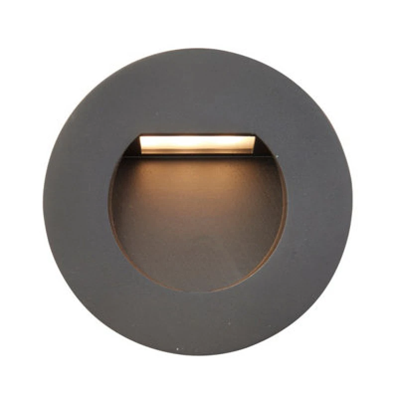 Image of Netlighting Albus CCT Outdoor Recessed Wall Lamp Black IP65 Black