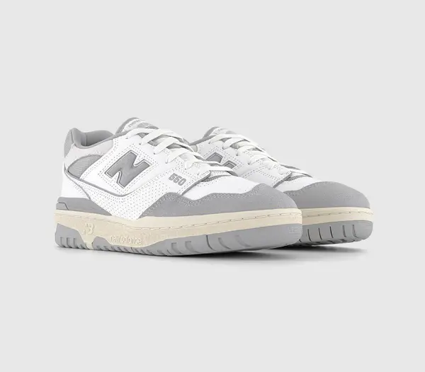 Image of New Balance Bb550 Trainers White Grey Offwhite, 7