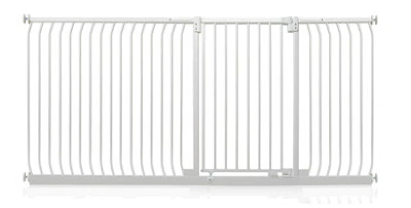 Image of Safetots Extra Tall Elite Safety Gate, 216Cm - 225Cm, Matt White, Extra Tall 96.8Cm In Height, Pressure Fit Stair Gate