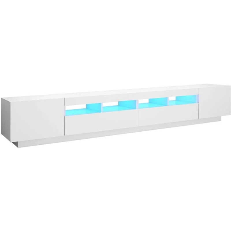Image of VIDAXL Vidaxl - tv Cabinet with LED Lights White 260x35x40cm 8720286641033