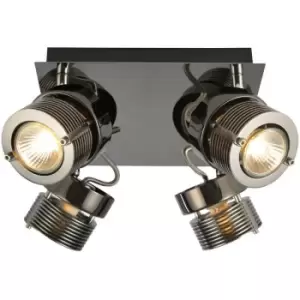 Image of Inlight 4-Light Ceiling Spotlight Pedro Black Chrome