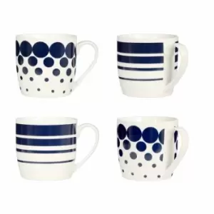 Image of Premier Housewares Set of 4 Mugs, Orbit, Porcelain