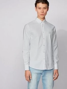 Image of Hugo Boss Mabsoot 1 Oxford Shirt White Size 2XL Men