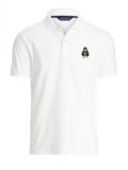 Image of Polo Ralph Lauren Golf Polo Ralph Lauren Golf Bear Short Sleeve Polo, White Size M Men