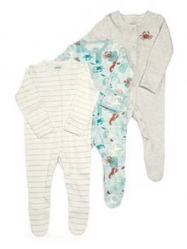 Image of Mamas & Papas Lobster Sleepsuits 3 Pack Baby Boys