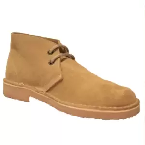 Image of Roamers Mens Real Suede Unlined Desert Boots (3 UK) (Sand)