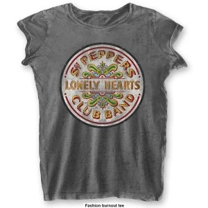 Image of The Beatles - Sgt Pepper Drum Ladies XX-Large T-Shirt - Grey