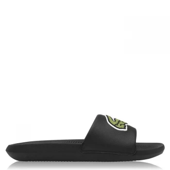 Image of Lacoste Crocodile Premium Slides - Black/Green