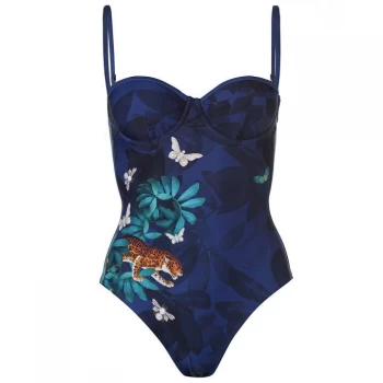 Image of Ted Baker Houdiini Balconette Swimsuit - NAVY