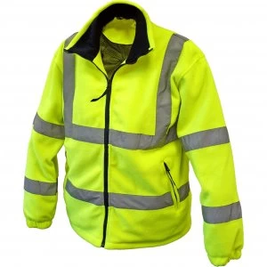 Image of Scan Hi Vis Fleece Jacket Yellow L