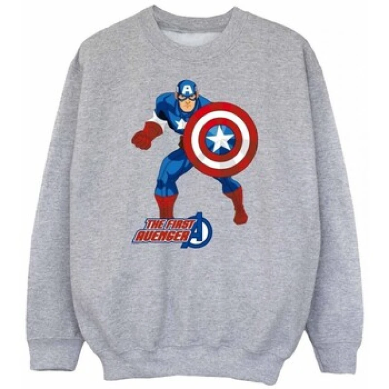 Image of Captain America The First Avenger Sweatshirt Mid Grey male