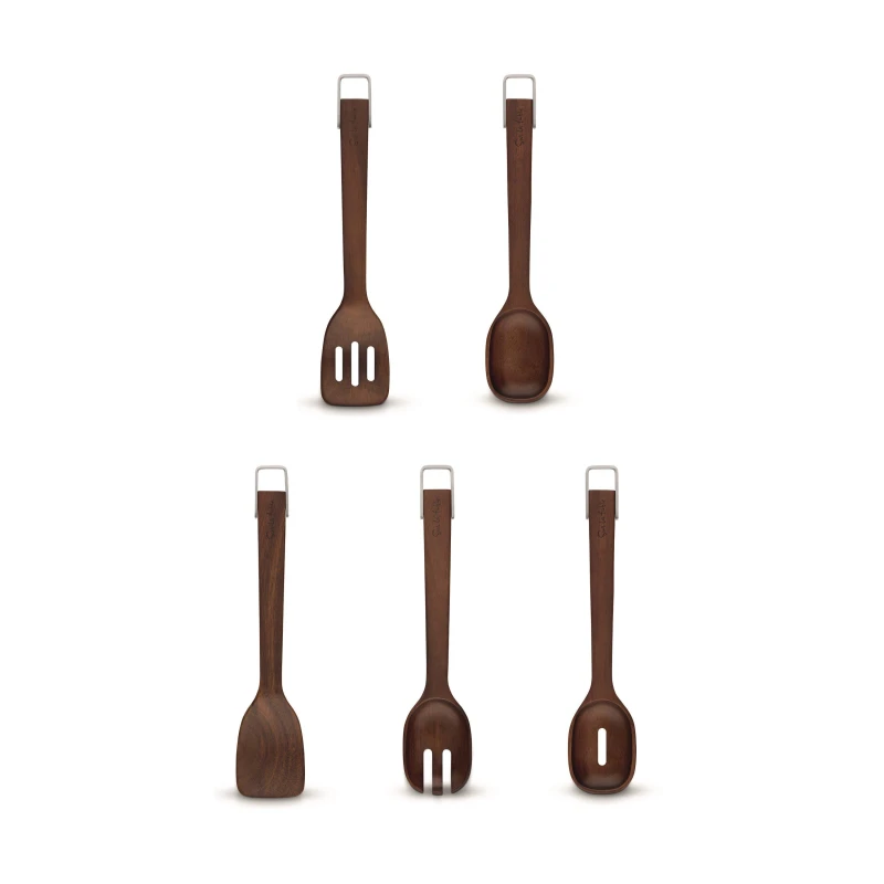 Image of SUR LA TABLE SLT Core 5 Piece Utensil Set Brown ONE SIZE