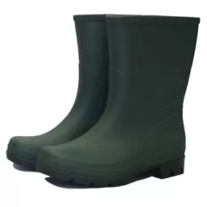 Image of Town & Country Essential Half Length Size 8 Wellington Boots - Green