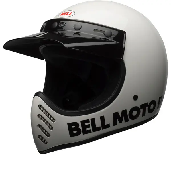 Image of Bell Moto-3 Classic Solid Gloss White Full Face Helmet S