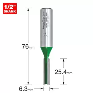 Image of Trend CRAFTPRO Two Flute Straight Router Cutter 6.3mm 25.4mm 1/2"