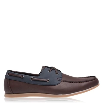 Image of Soviet Classic Mens Boat Shoes - Brown/Navy