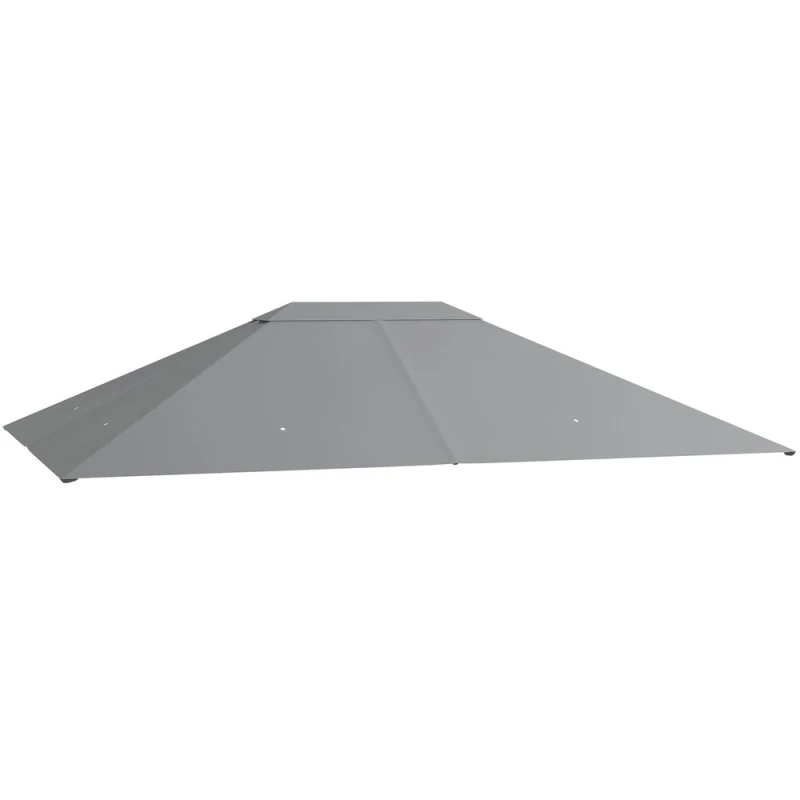 Image of Outsunny 3x4m Replacement Gazebo Roof Cover - Light Grey 84C-487V00LG