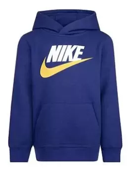 Image of Nike Kids Boys Club Longevity Overhead Hoody, Dark Blue, Size 3-4 Years