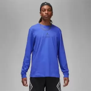 Image of Air Jordan Dri-FIT Sport Mens Long-sleeve Crew - Blue