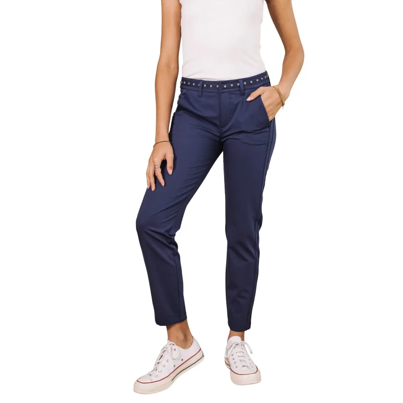 Image of Freeman T Porter Womens chino Trousers Freeman T Porter Claudia Polyneo Bleu Female 26