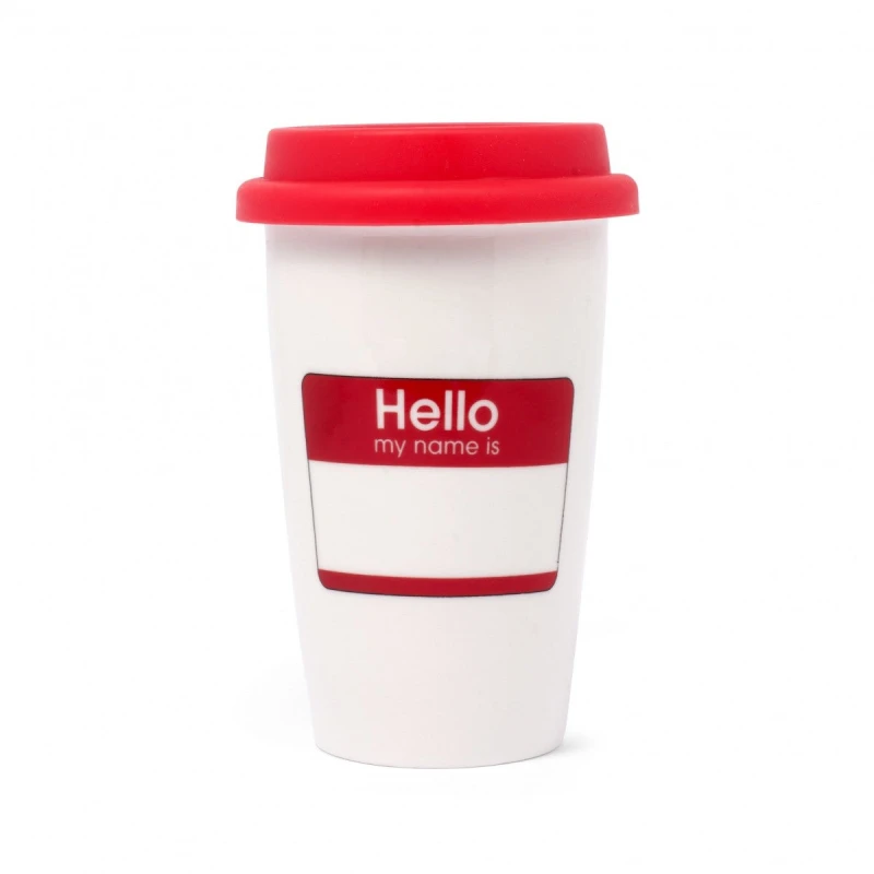 Image of Thumbs Up 'My Name Is' Travel Mug, 275ml