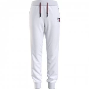 Image of Tommy Hilfiger Flag Print Joggers - White YBR