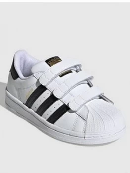 Image of Adidas Originals Superstar Cf Childrens Trainers, White/Black, Size 1