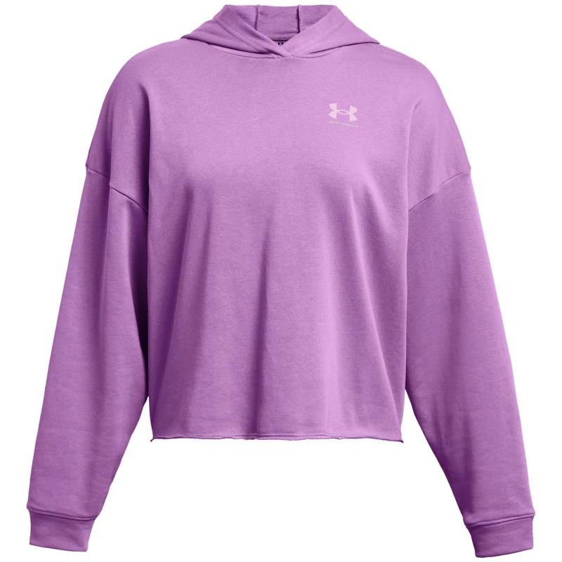 Image of Under Armour Womens Rival Terry Crew Sweatshirt Purple female 10 (S)
