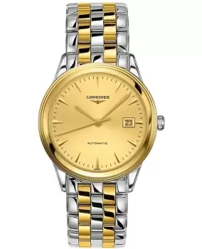 Image of Longines Flagship Automatic Champagne Dial Steel & Yellow Gold Unisex Watch L4.974.3.32.7 L4.974.3.32.7