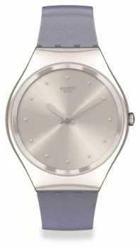 Image of Swatch Skin Irony Blue-MOIRE Silver Case SYXS134 Watch