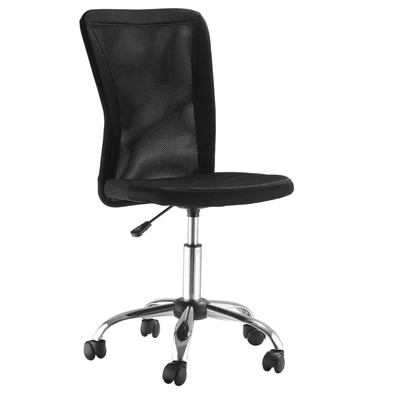 Image of Vinsetto Home Office Mesh Task Chair Ergonomic Armless Mid Back Height Adjustable with Swivel Wheels, Black Aosom UK