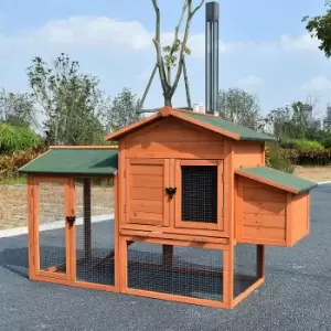 Image of Gudrum Deluxe Wooden Chicken Coop With Run
