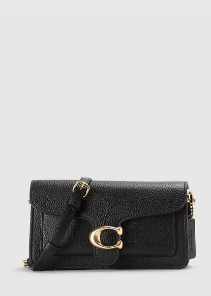 Image of Coach Womens Tabby Chain Black Clutch Bag