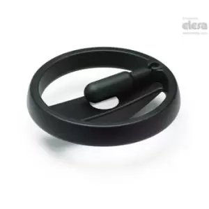 Image of ELESA VRTP Spoked handwheels Technopolymer Fold-away handle VRTP.250+IR-A24-K