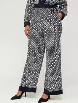Image of Tommy Hilfiger Monogram Pant - Navy , Print, Size 36, Women