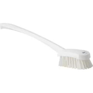 Image of Vikan Long handled washing brush, hard, pack of 10, white