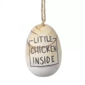 Image of Small Little Chicken Inside Wooden Egg Small by Heaven Sends