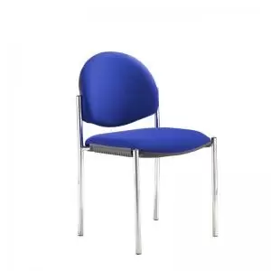 Image of Coda multi purpose chair and no arms and blue fabric