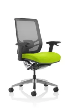 Image of Ergo Click Bespoke Fabric Seat Myrrh Green Black Mesh Back