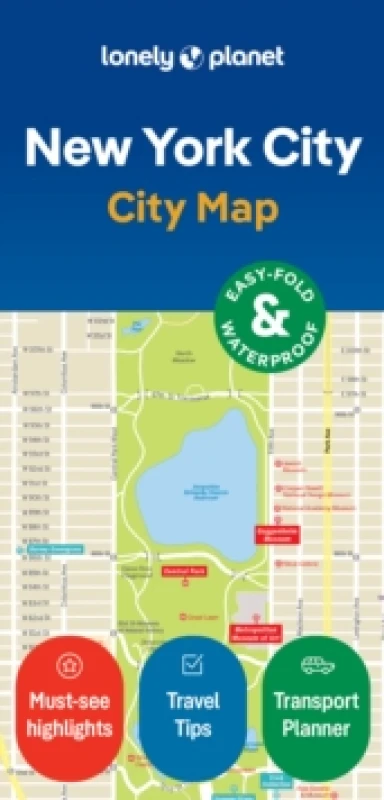 Image of Lonely Planet New York City Map : Durable, Waterproof, Easy-Fold Planning Map with Attractions & Walking Tours Sheet map, folded