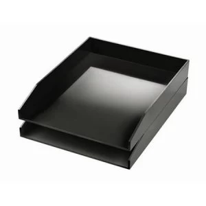 Image of Avery ColorStak A4 Letter Tray Black - Pack of 2 Letter Trays