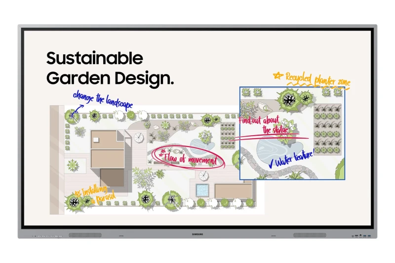 Image of Samsung WE86FX interactive whiteboard 2.18 m (86") 3840 x 2160 pixels Grey HDMI LH86WEFWLGCXEN