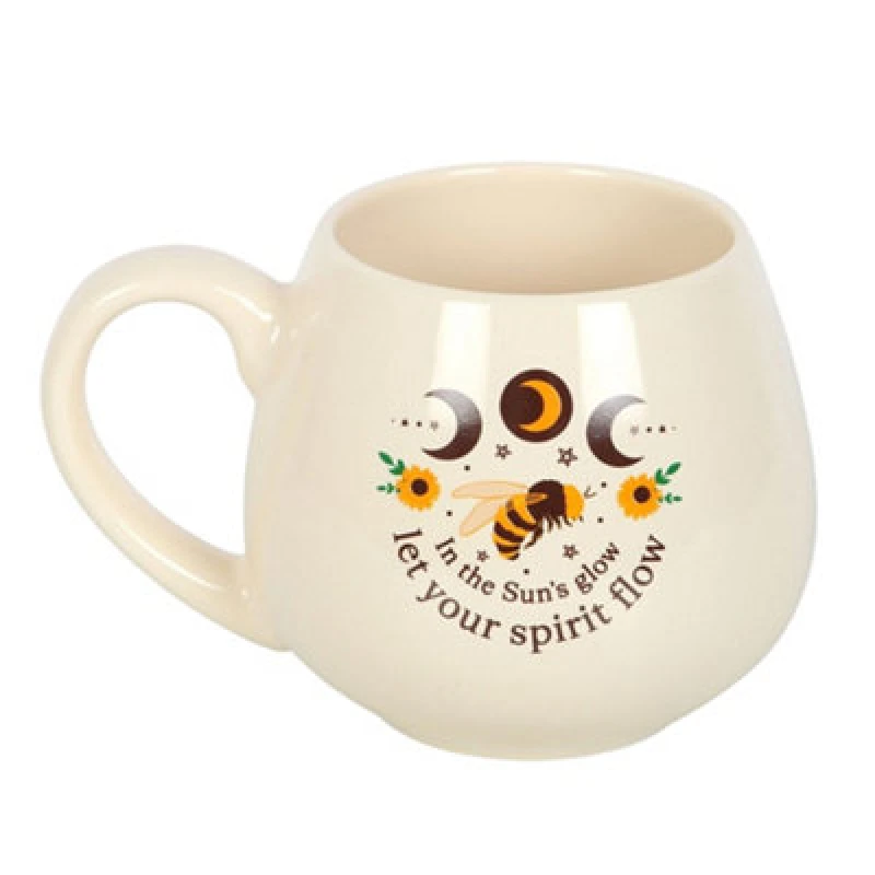 Image of Something Different Something Different Let Your Spirit Flow Rounded Mug in Cream Cream One Size Unisex 5063703685399