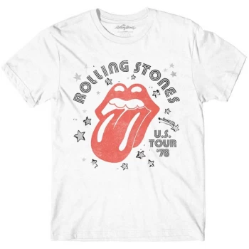 Image of The Rolling Stones - Aero Tongue Unisex Small T-Shirt - White
