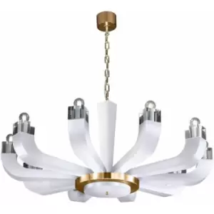 Image of RIVIERA white chandelier 10 bulbs