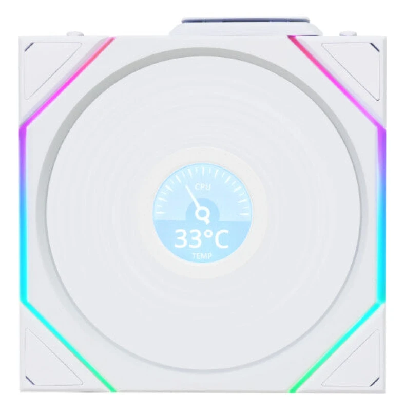 Image of Lian Li Lian Li Uni Fan TL WIRELESS LCD 140 REVERSE BLADE Computer case 14cm White 14RTLLCD1W1W