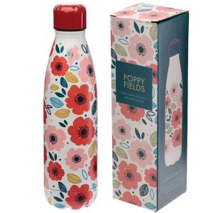 Image of Poppy Fields Reusable Stainless Steel Hot & Cold Thermal Insulated Drinks Bottle 500ml