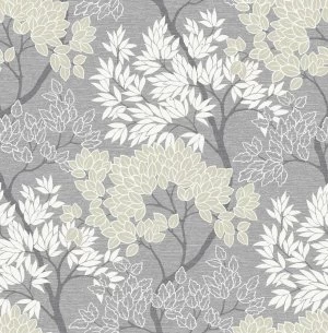 Image of Fresco Lykke Tree Charcoal Wallpaper