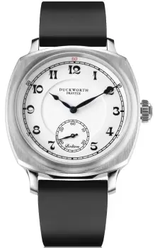 Image of Duckworth Prestex Watch Bolton Small Seconds White Black Rubber